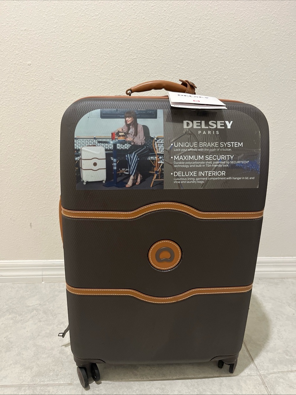 Delsey Paris Brown Hardside Spinner Luggage